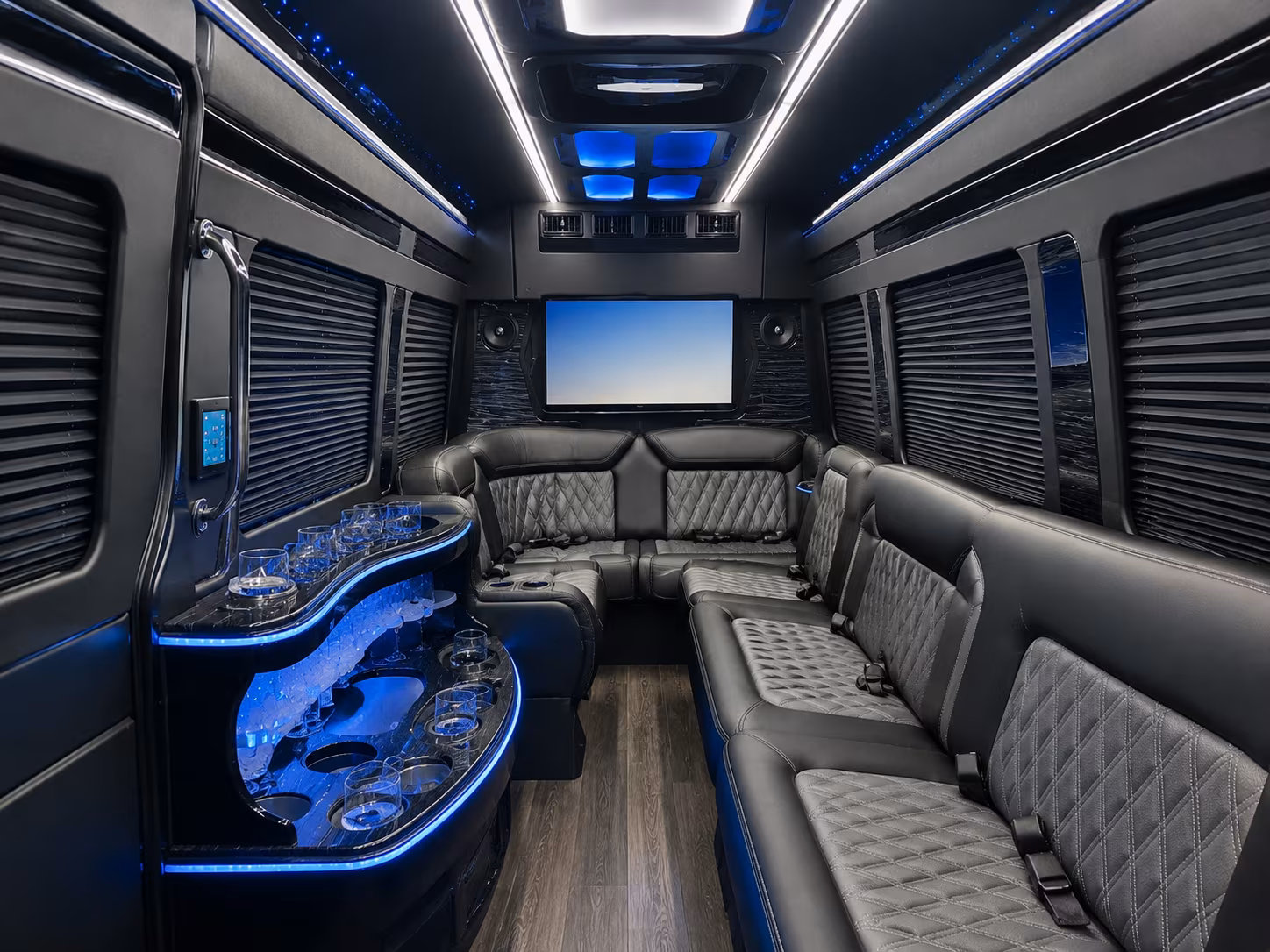 group transportation buses for boise state basketball at extramile arena
