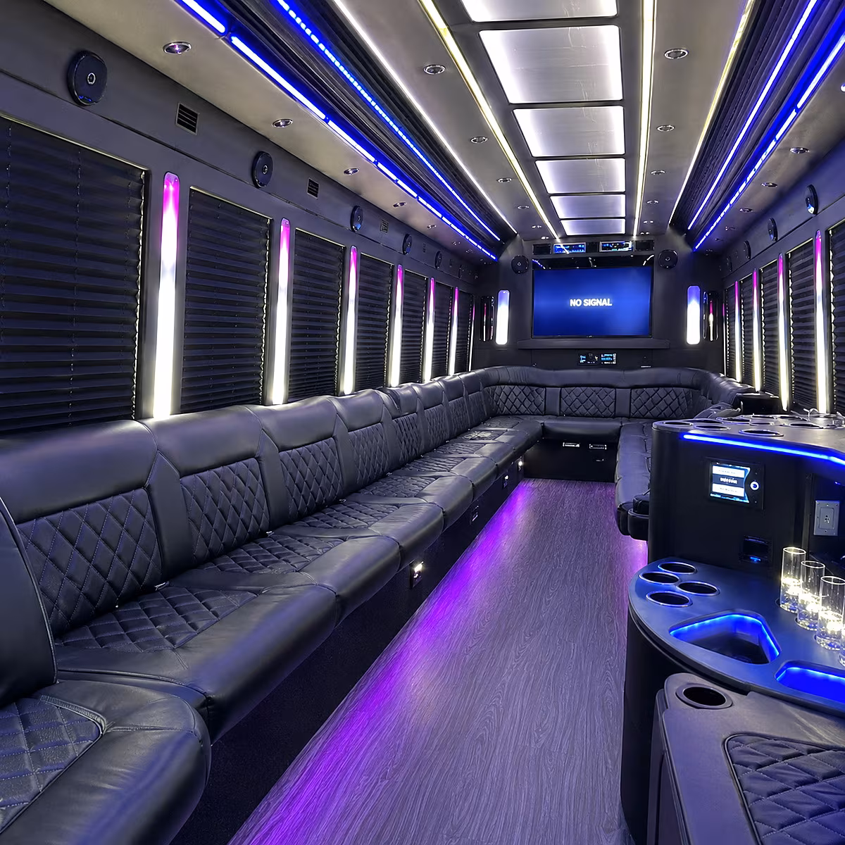 nampa 30 passenger party bus inside