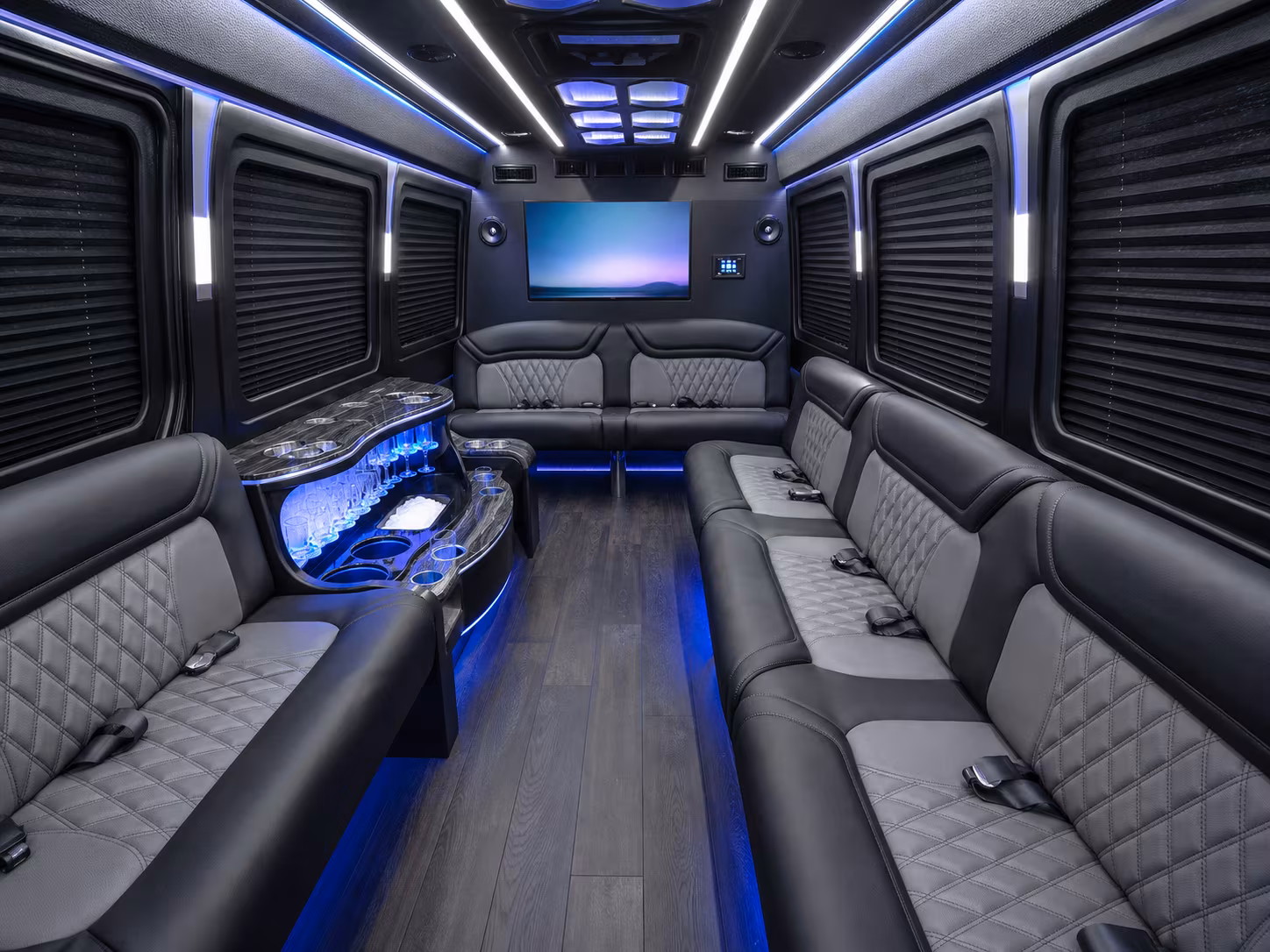 nampa 40 passenger party bus interior