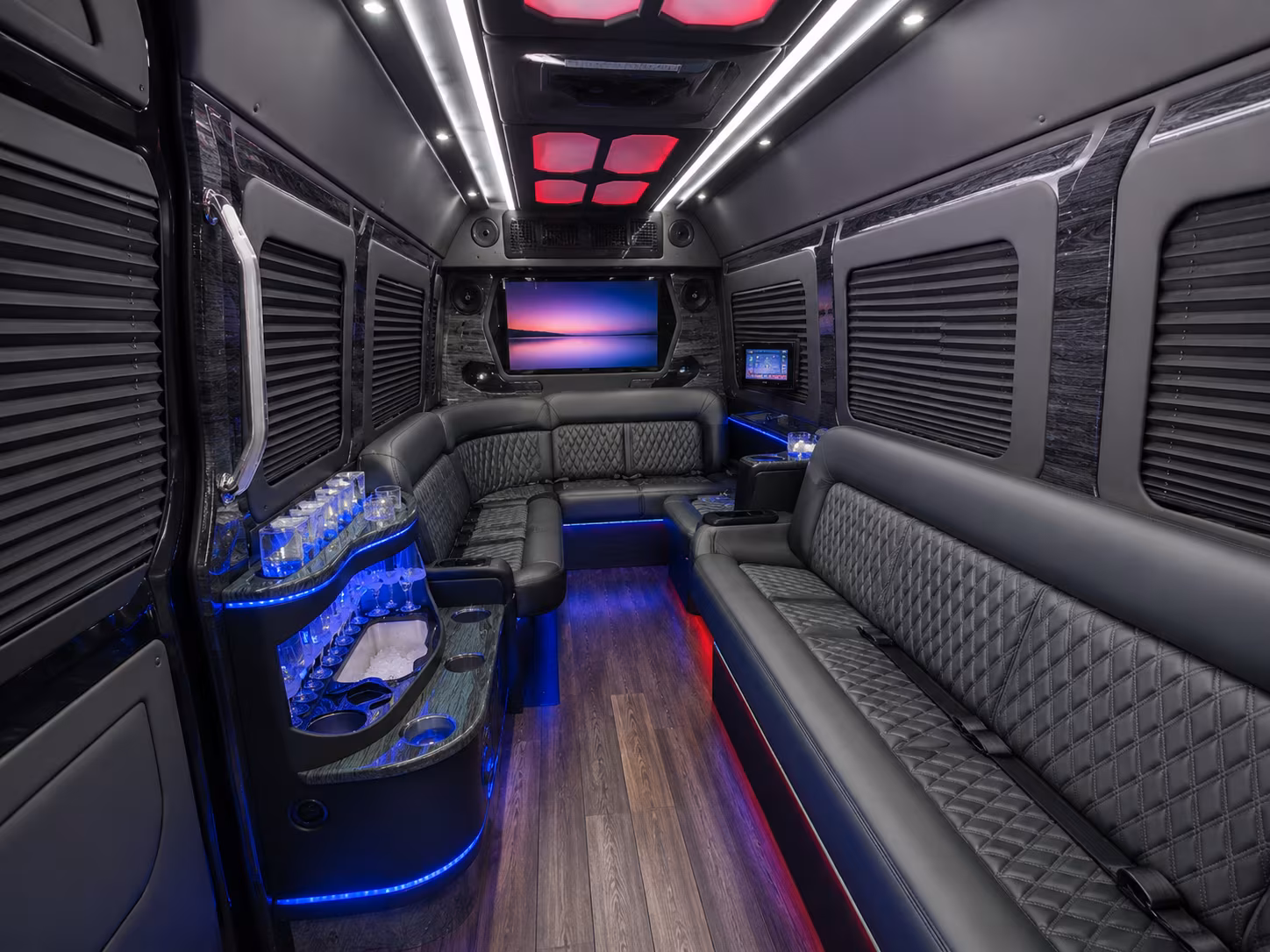 nampa 50 passenger party bus interior